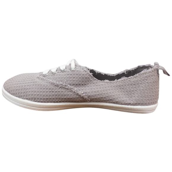 Rocket Dog Frayed Canvas Sneakers Gray Waffle Textured Women's Size 9 - Picture 8 of 9